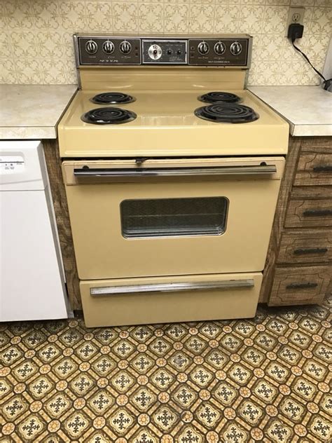 vintage steel cabinet harvest gold|harvest gold stoves.